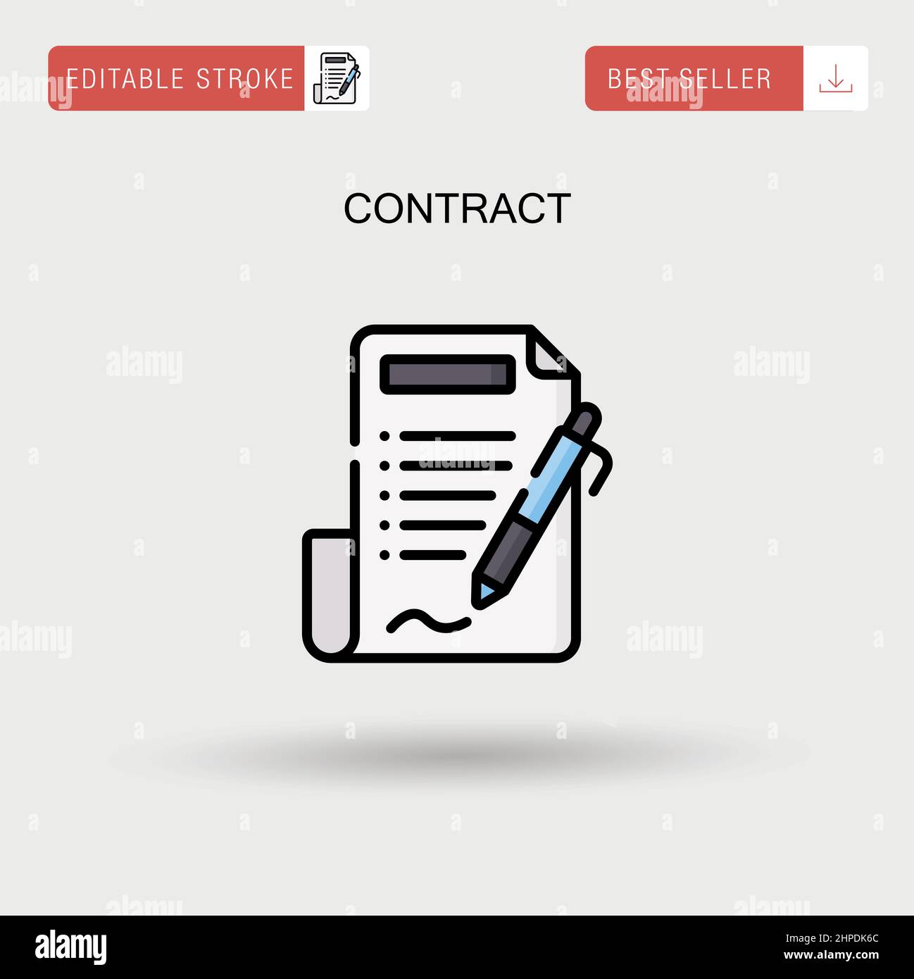 Contract paper icon hi-res stock photography and images - Alamy