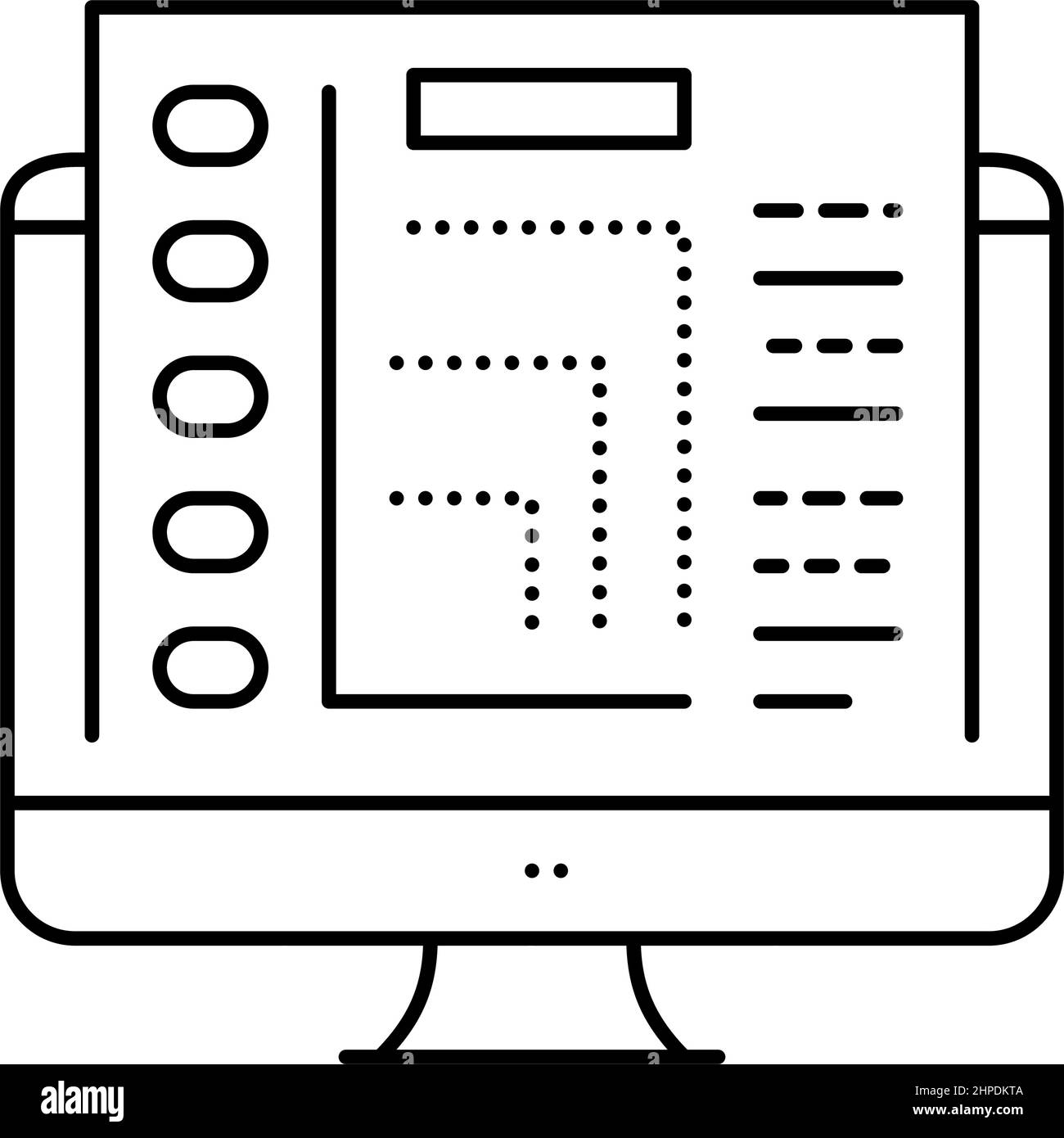 electronic report line icon vector illustration Stock Vector Image ...