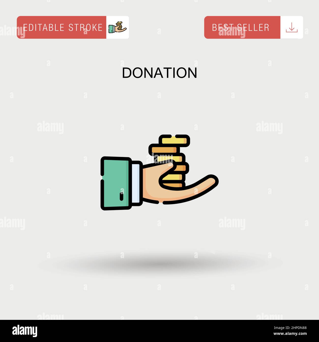 Donation Simple vector icon. Stock Vector