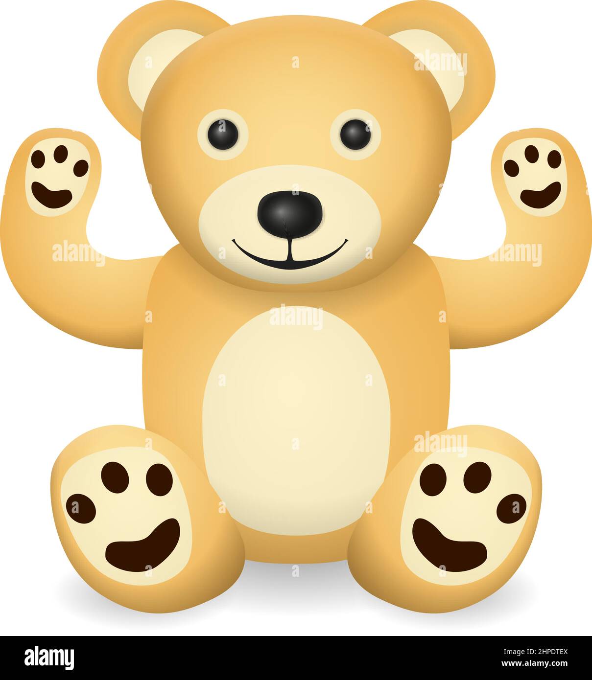 Teddy bear on a white background. Vector illustration Stock Vector ...