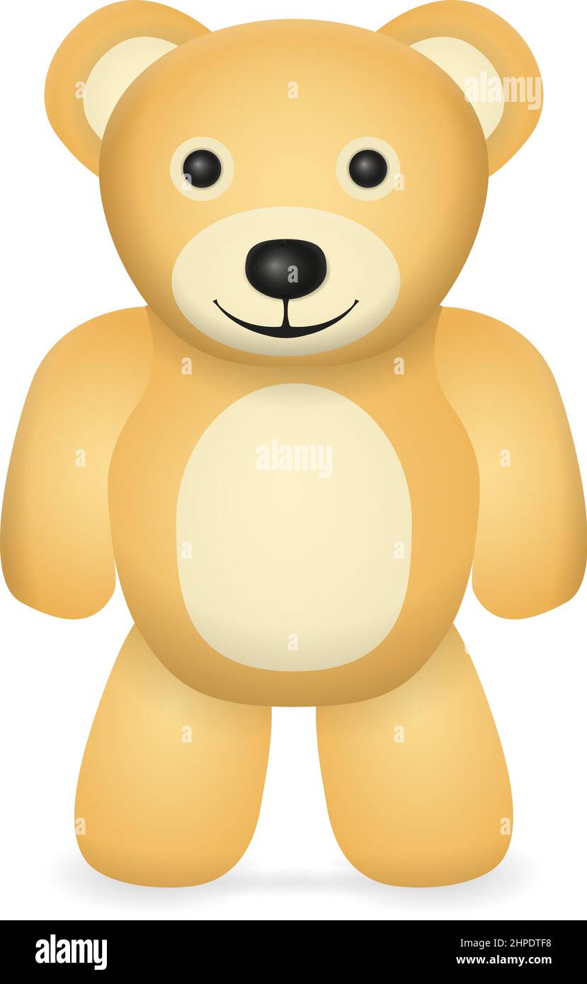 Teddy bear on a white background. Vector illustration Stock Vector ...