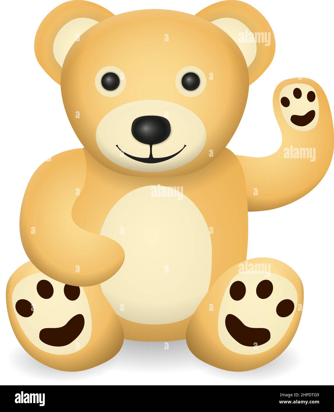Teddy bear on a white background. Vector illustration Stock Vector ...