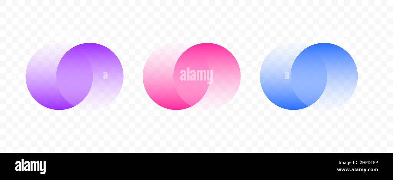 Transparent graphic design element, abstract circles Stock Vector