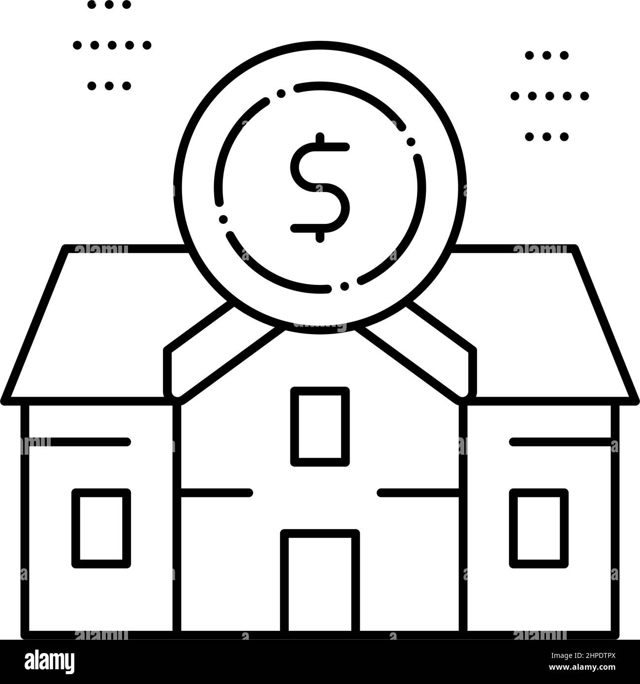 rental house building line icon vector illustration Stock Vector Image ...