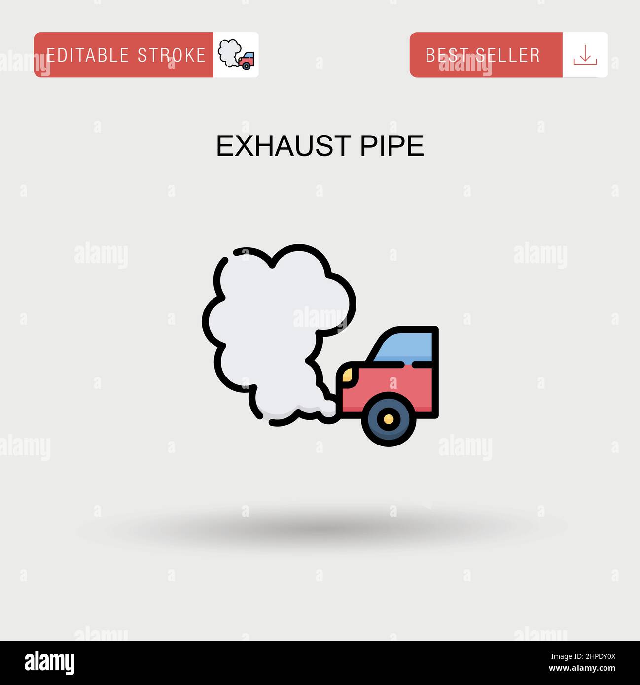 Truck exhaust pipe Stock Vector Images Alamy