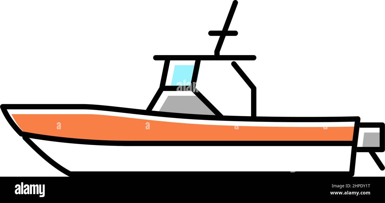 center console boat color icon vector illustration Stock Vector Image