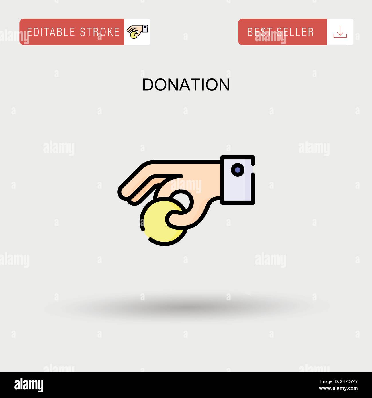 Donation Simple vector icon. Stock Vector