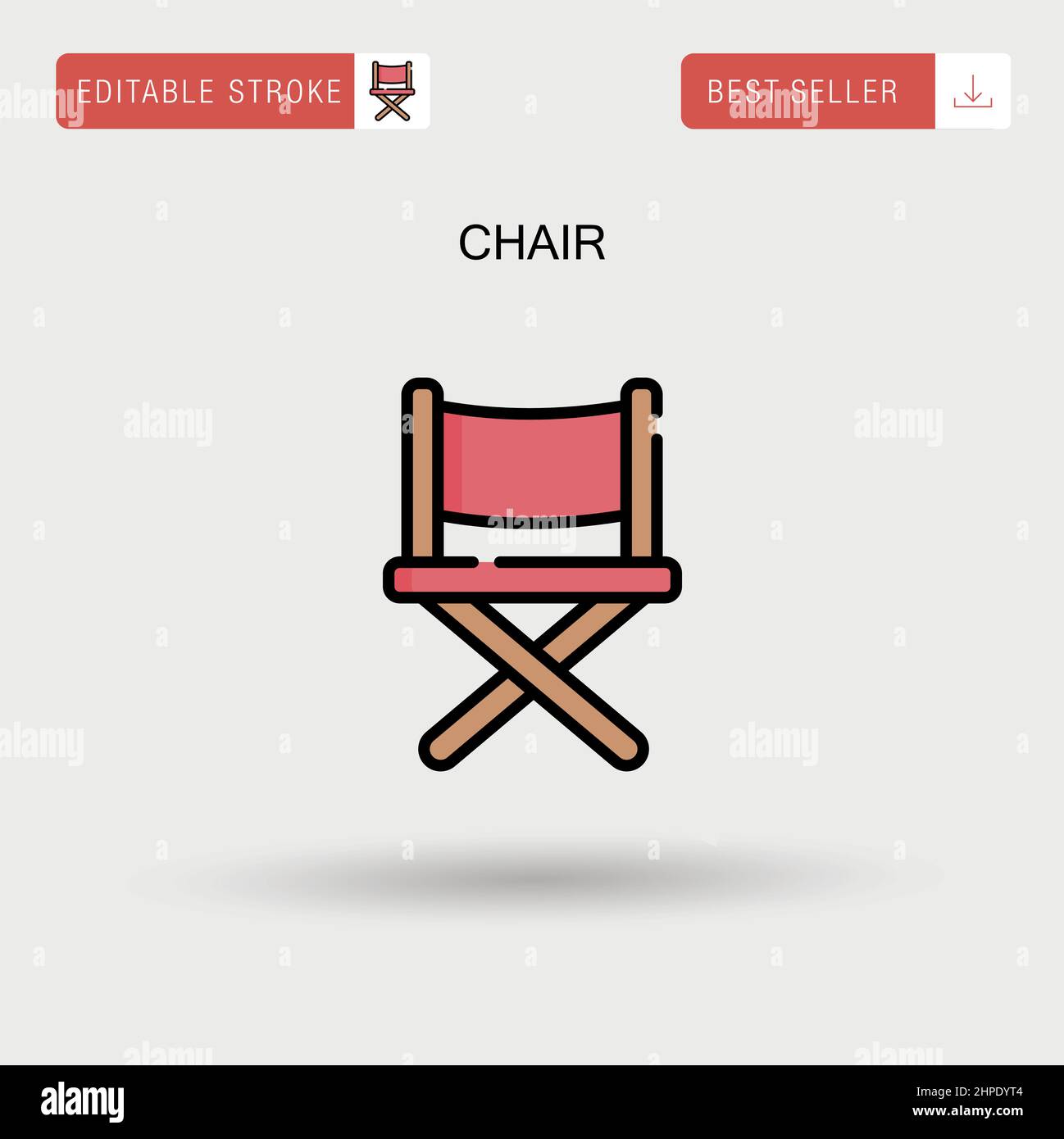 Chair Simple vector icon. Stock Vector