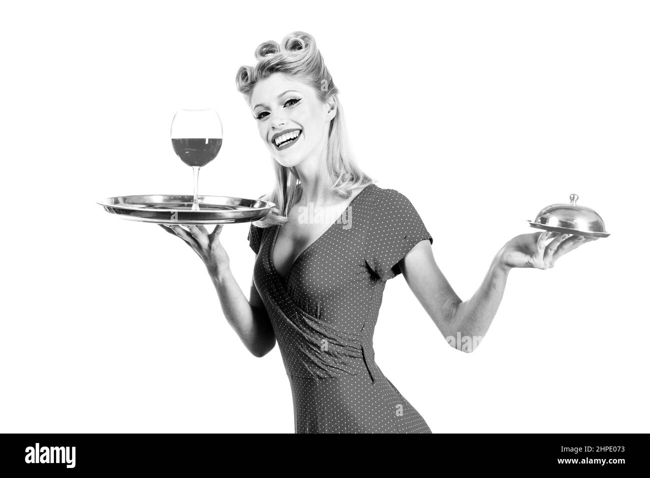 Pinup waiter Black and White Stock Photos & Images Alamy