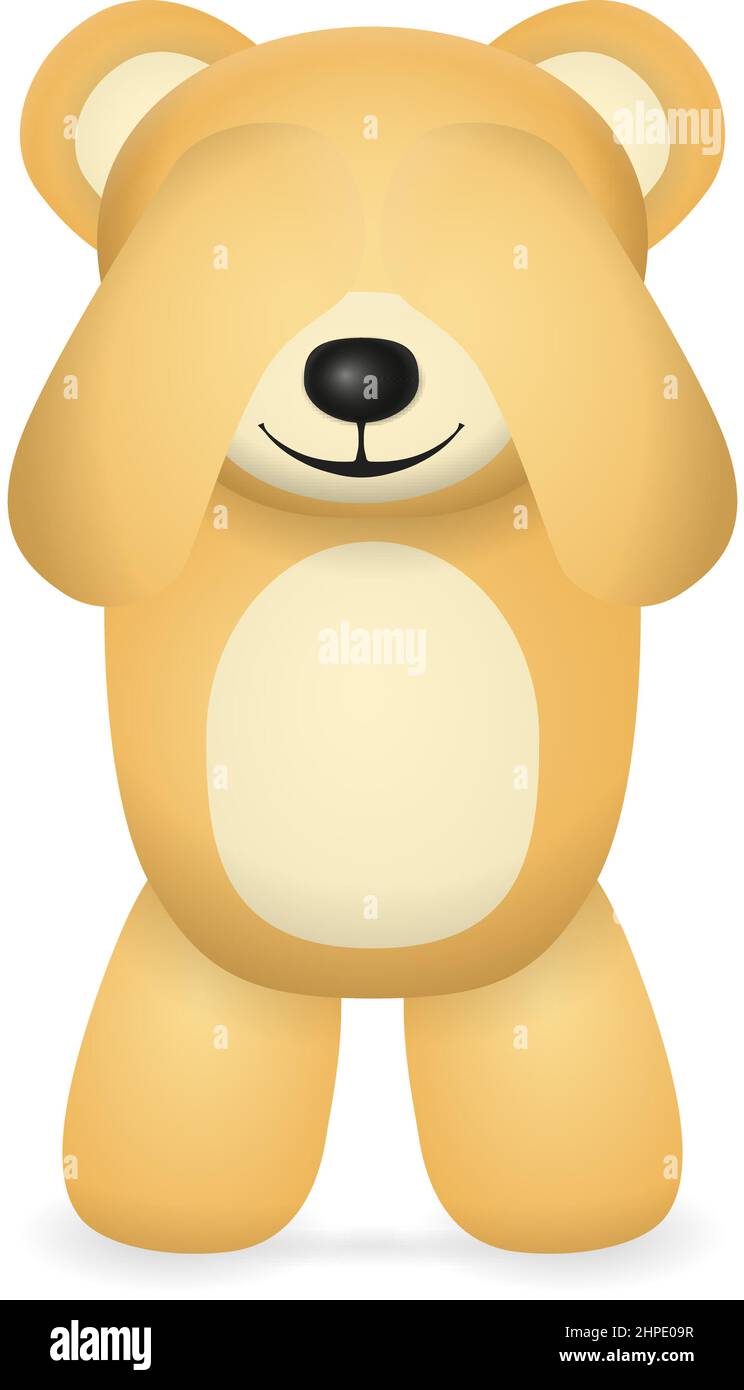 Teddy bear on a white background. Vector illustration Stock Vector ...