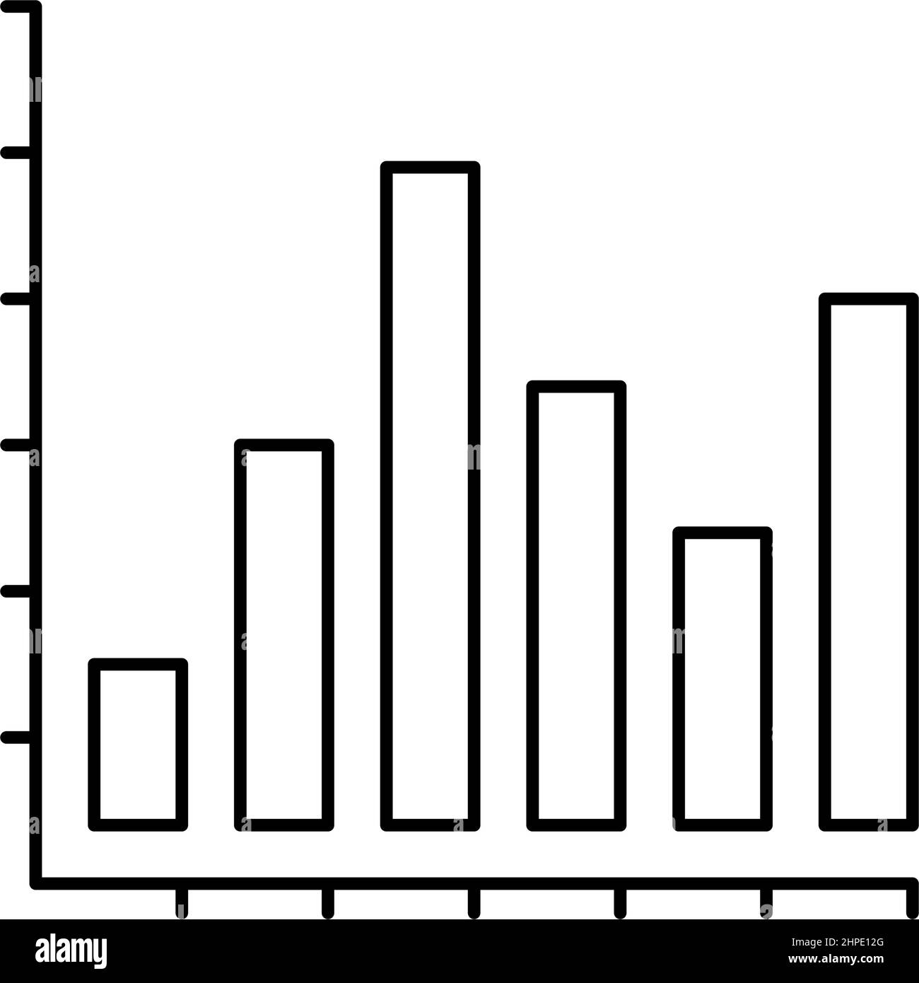 bar graph line icon vector illustration Stock Vector Image & Art - Alamy