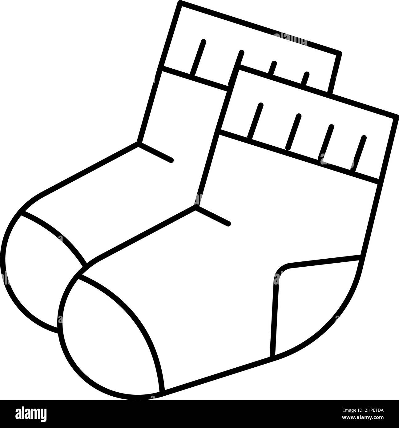 children socks line icon vector isolated illustration Stock Vector ...
