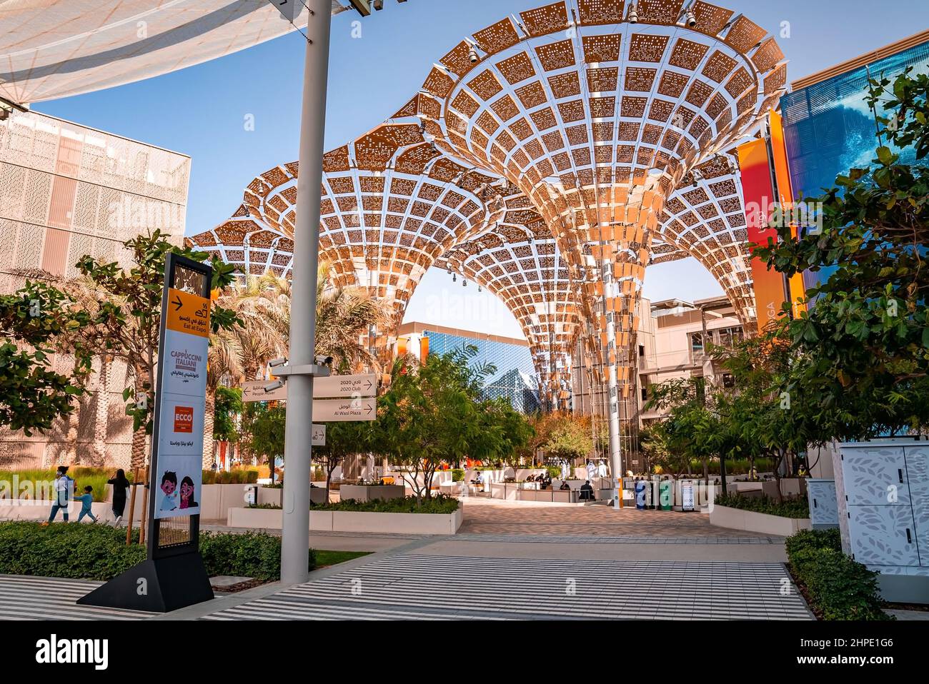 Dubai Expo 2020 exhibition show with many amazing pavilions Stock Photo ...