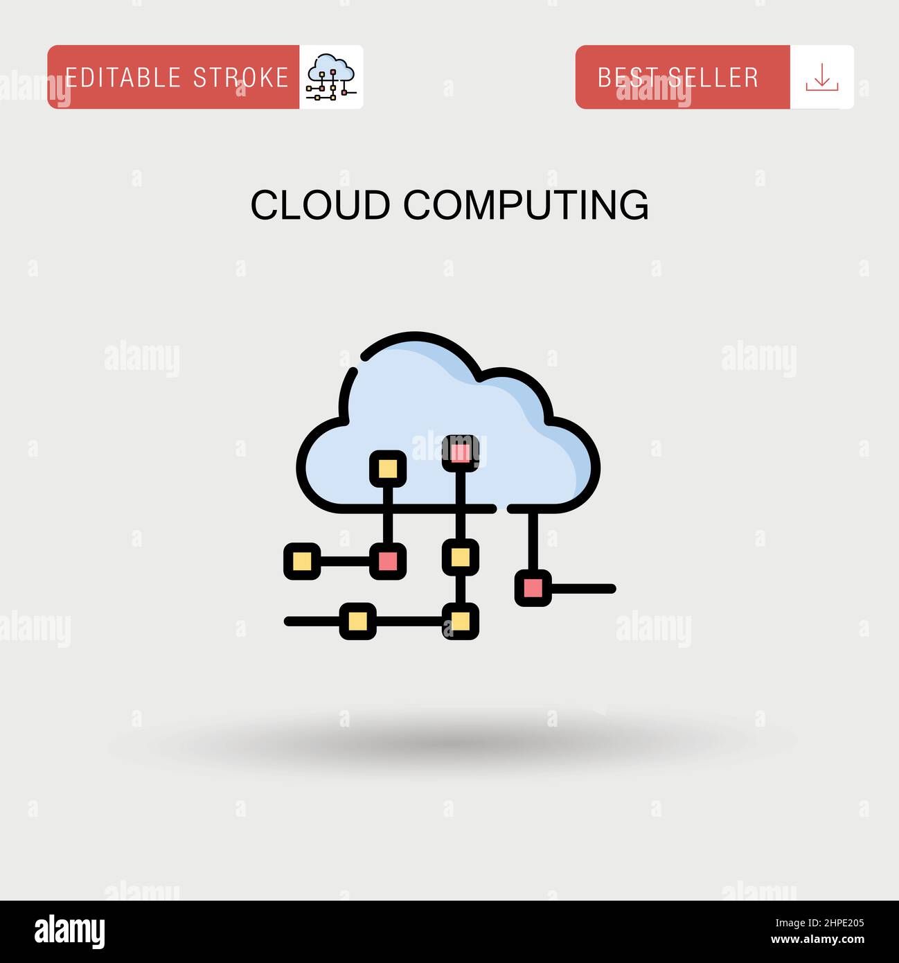 Cloud computing Simple vector icon Stock Vector Image & Art - Alamy