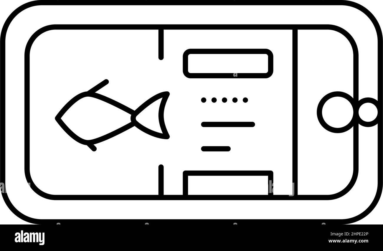canned sea food line icon vector illustration Stock Vector Image & Art ...
