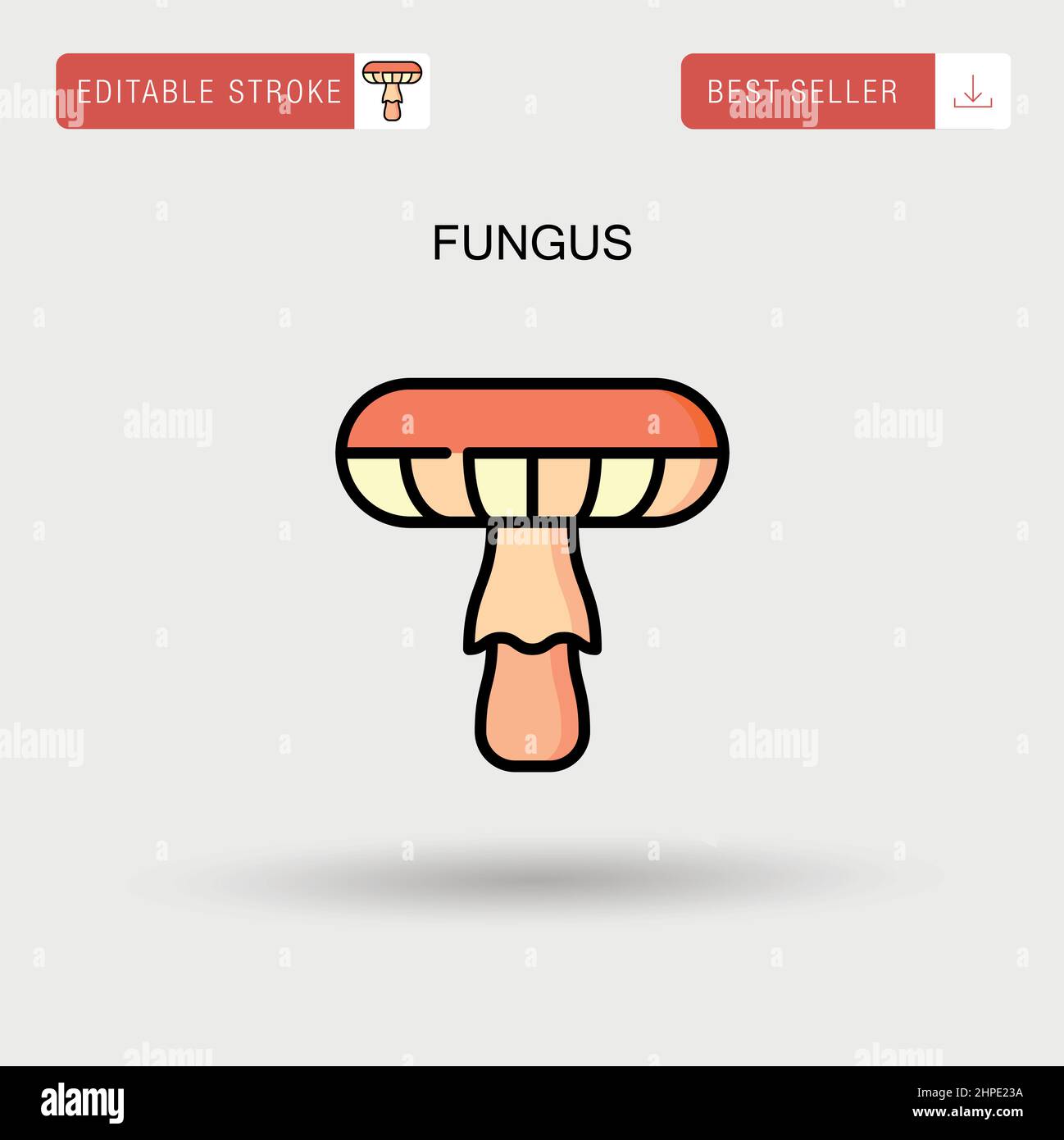 Fungus Simple vector icon. Stock Vector