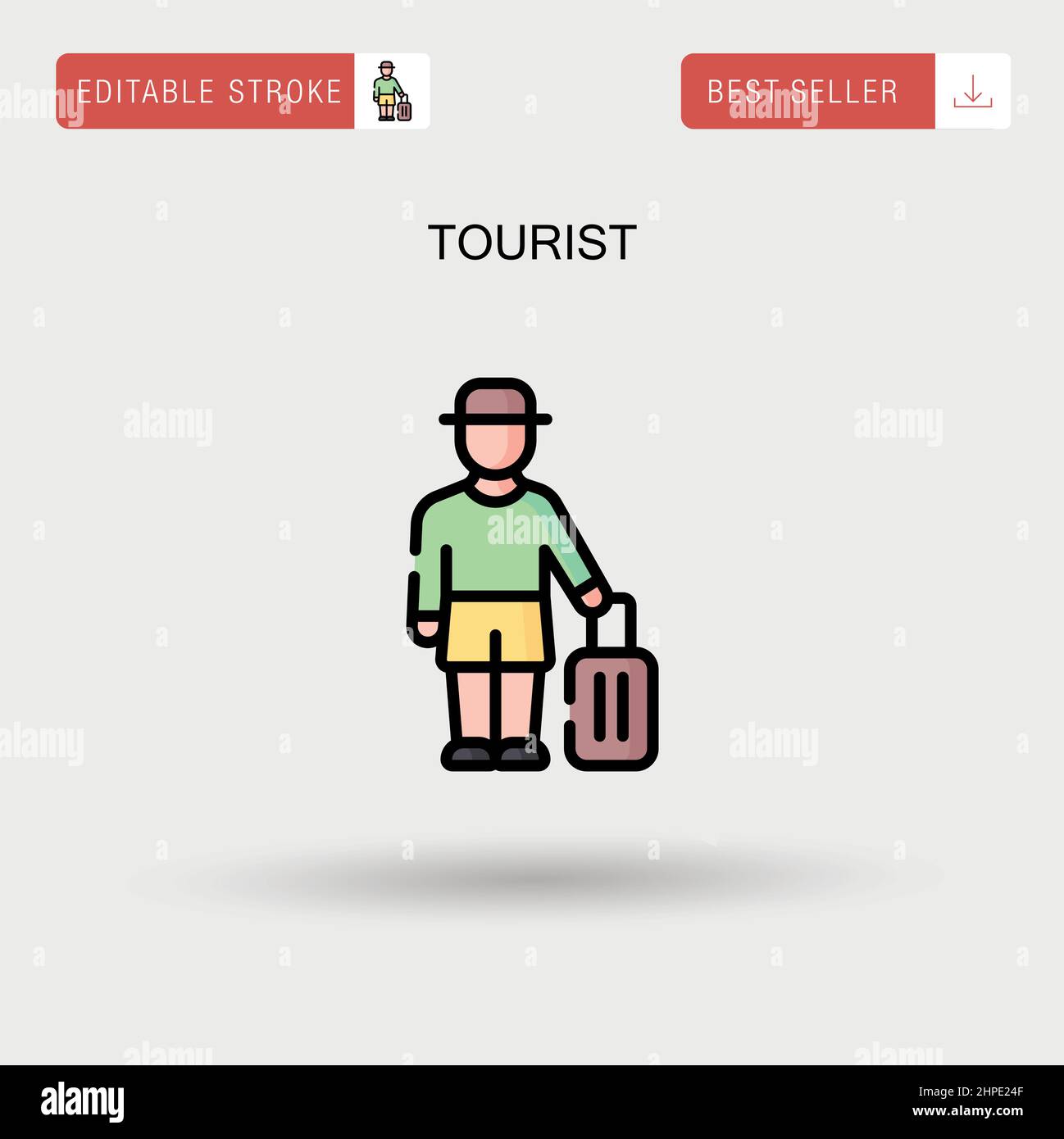 Tourist Simple vector icon Stock Vector Image & Art - Alamy