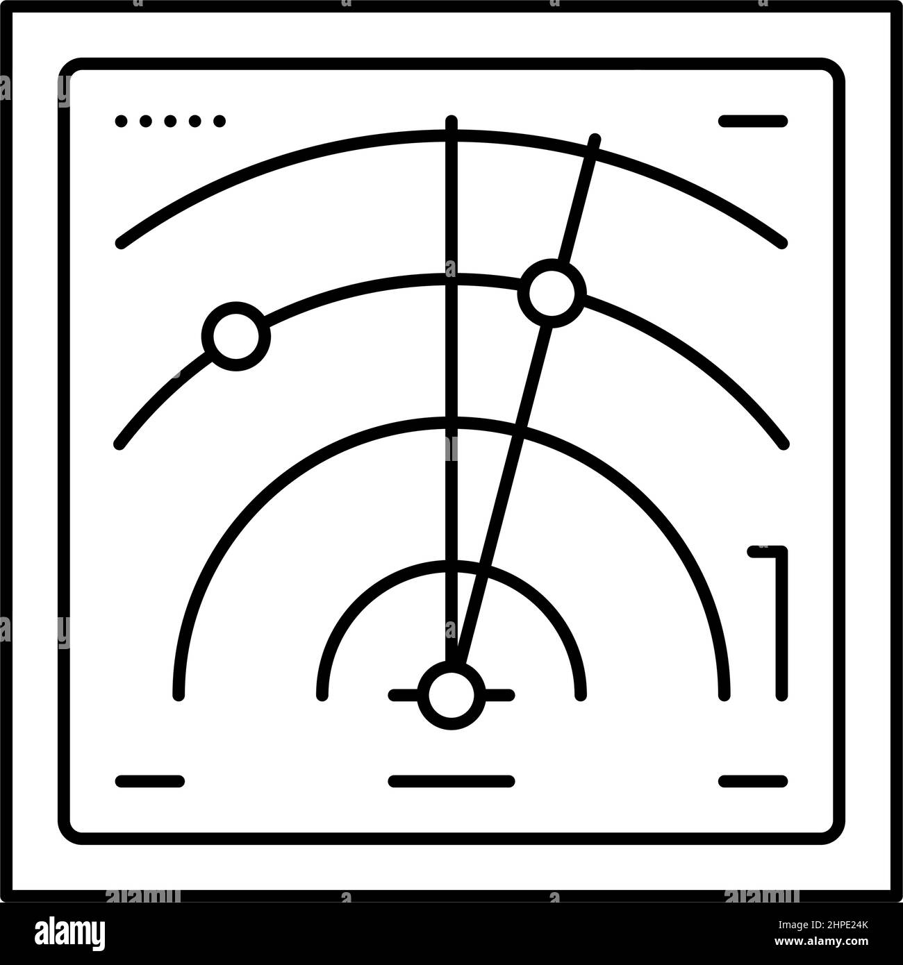 radar location technology line icon vector illustration Stock Vector ...