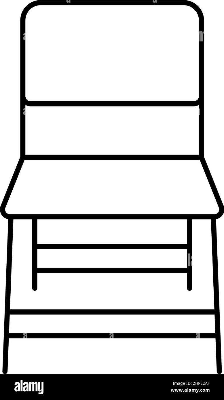 folding chair line icon vector illustration Stock Vector Image & Art ...