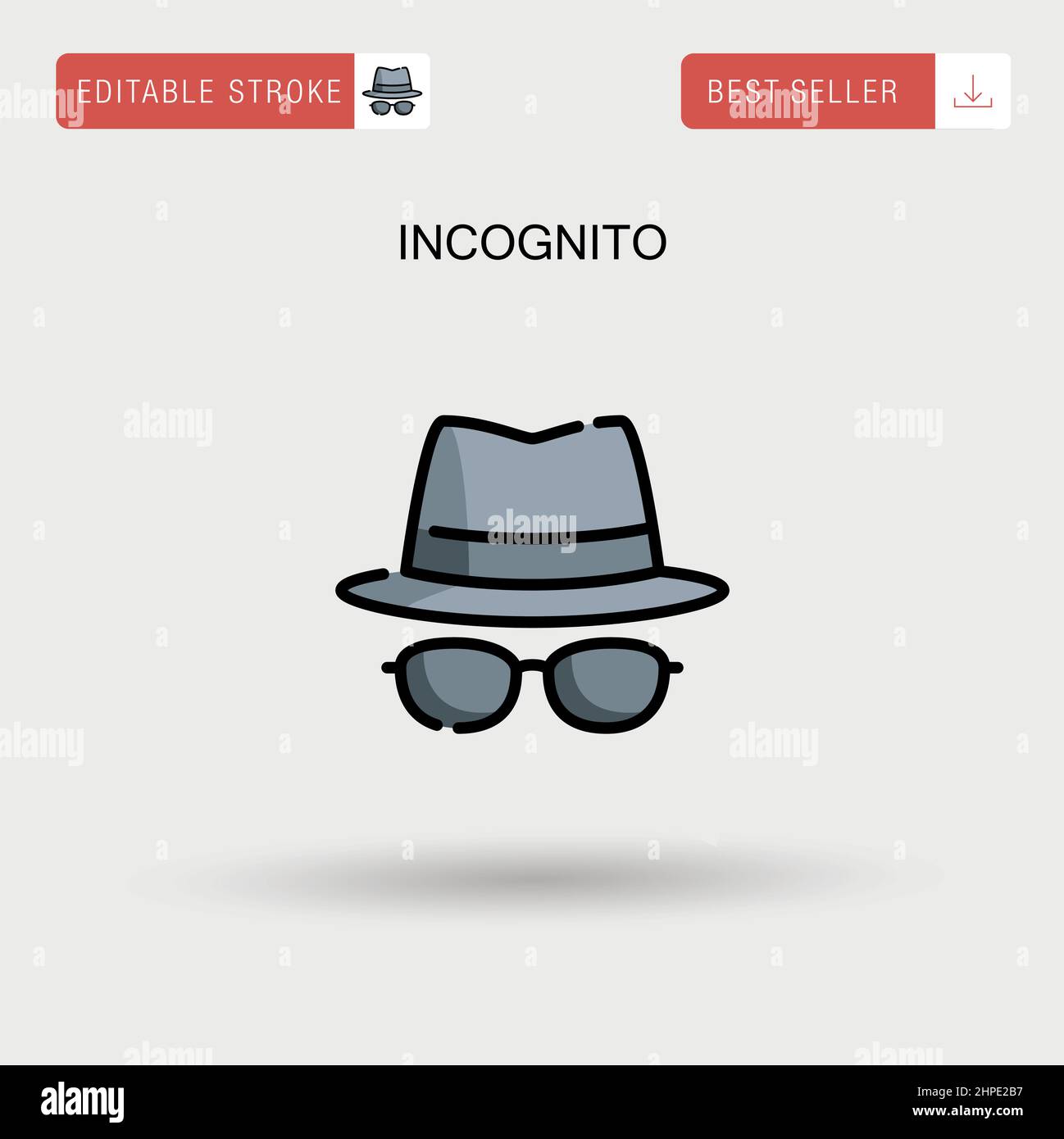 Incognito Simple vector icon. Stock Vector