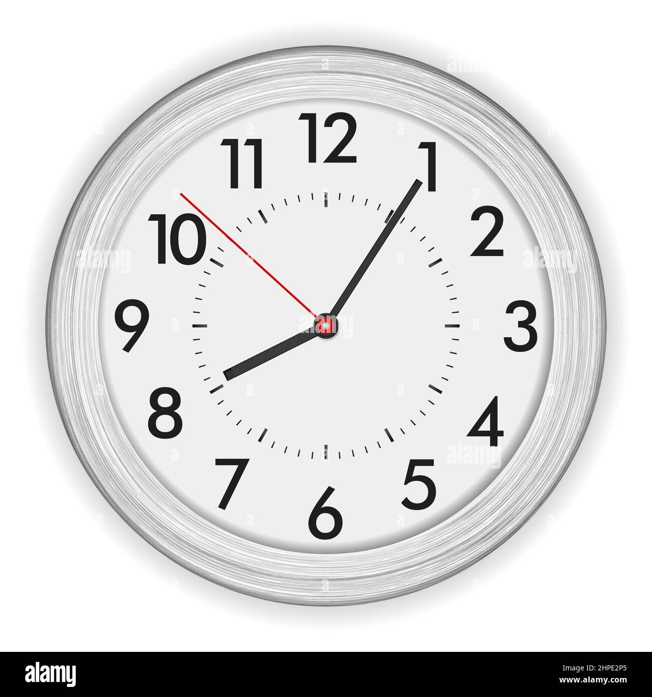 Wall clock on a white background. Vector illustration Stock Vector ...