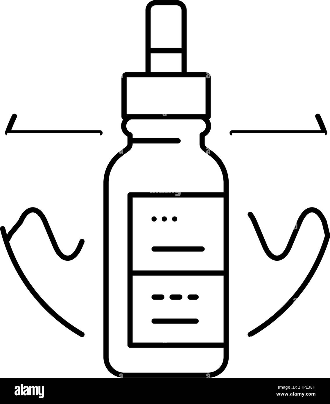 hyaluronic acid line icon vector illustration Stock Vector Image & Art