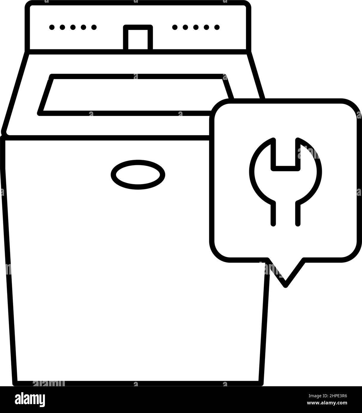 ice maker repair line icon vector illustration Stock Vector Image & Art ...