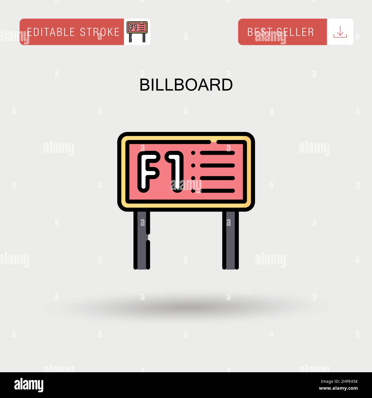 Billboard Simple vector icon. Stock Vector