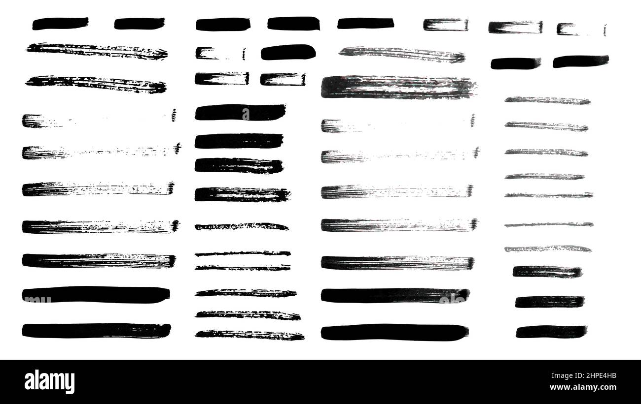 Strokes. Grunge design elements. Rectangular text boxes, speech bubbles.Set of brushes Stock Vector