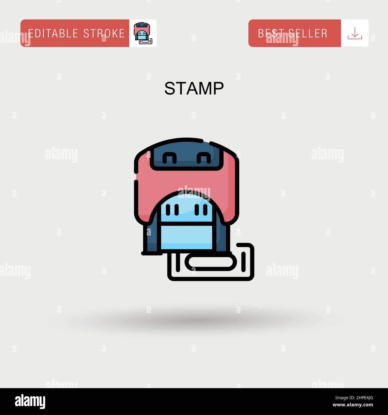 Stamp Simple vector icon Stock Vector Image & Art - Alamy