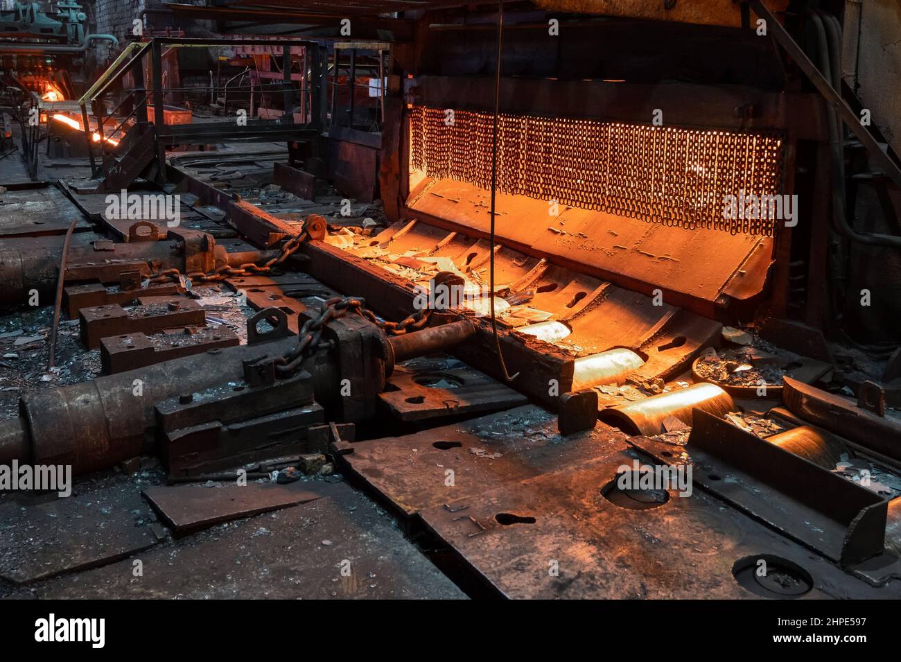 Furnace for heating metal and ingots Stock Photo Alamy
