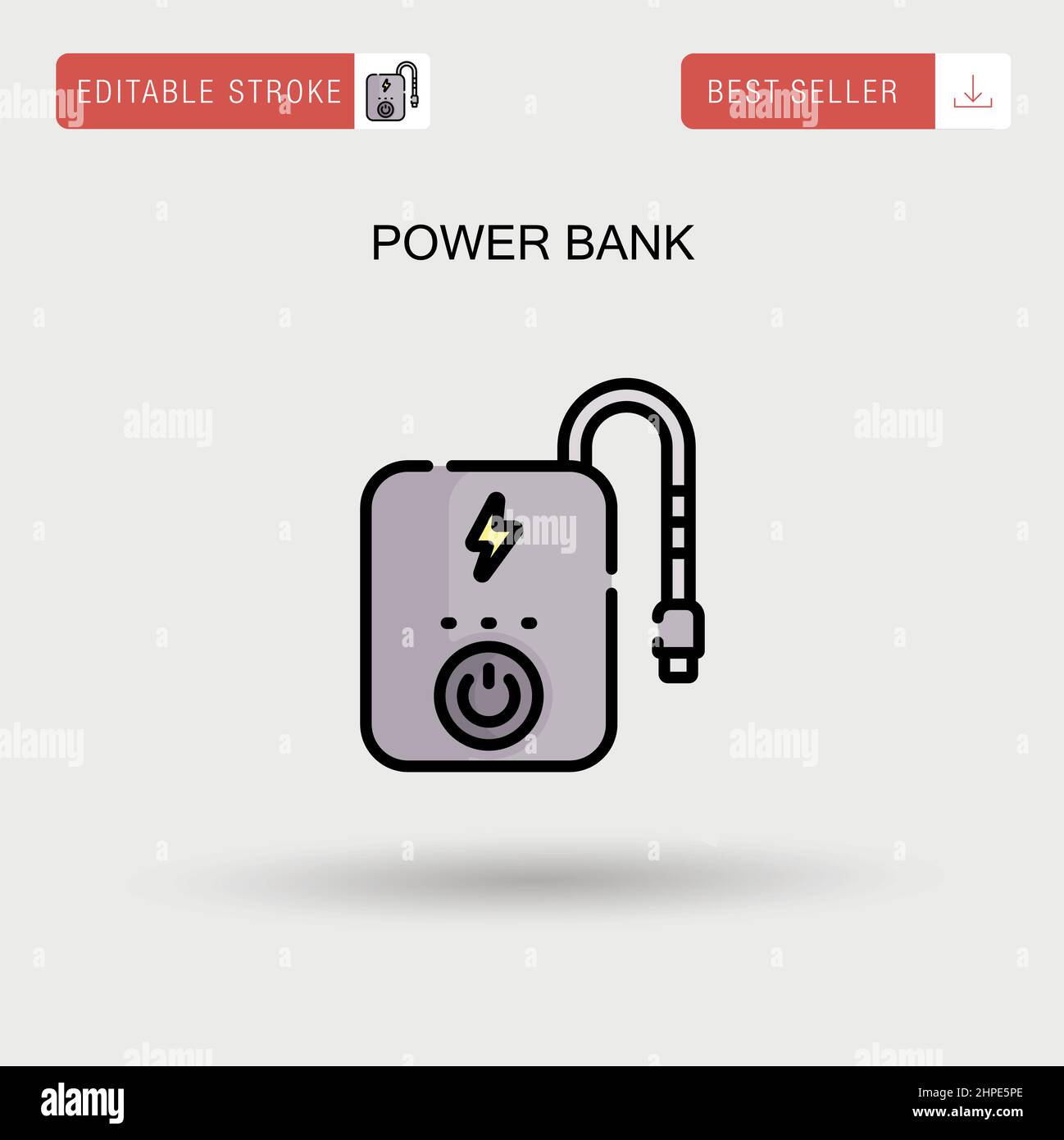 Power bank Simple vector icon. Stock Vector