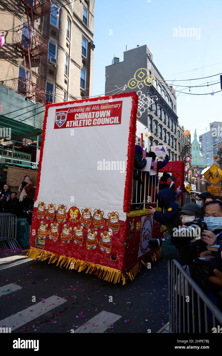 New York, New York, USA. 20th Feb, 2022. Chinese Lunar New Year Parade ...