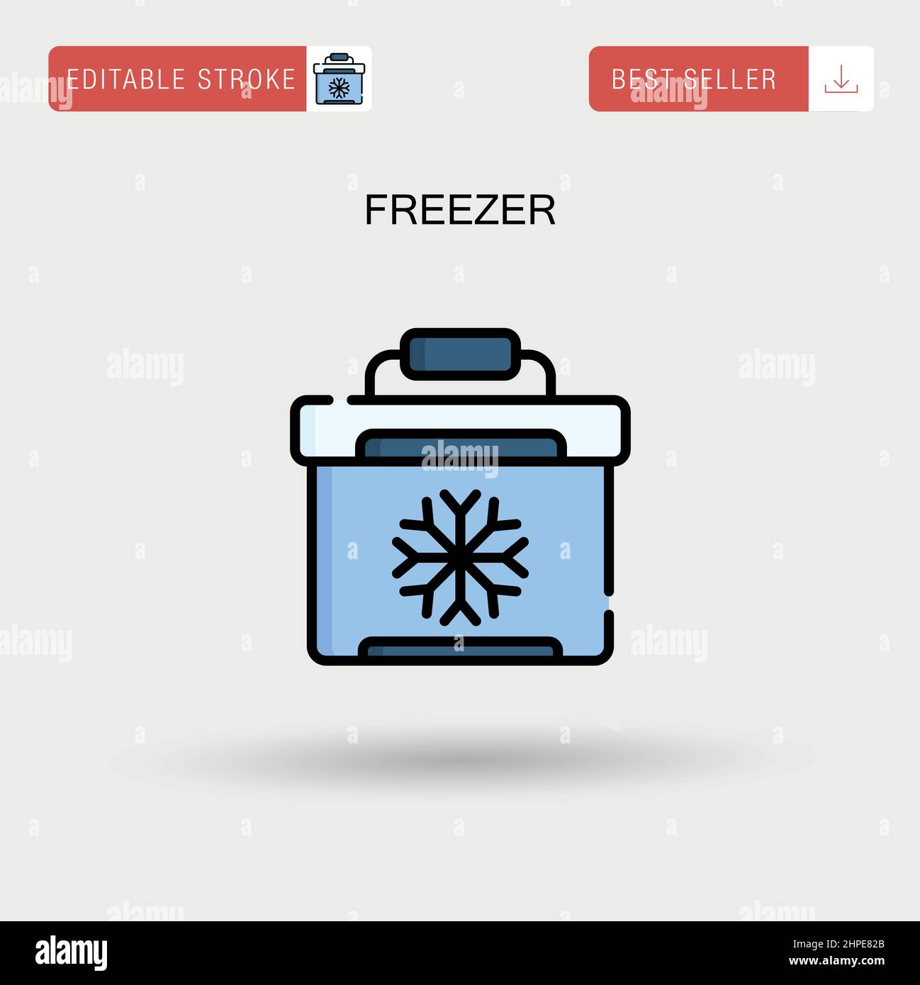 Freezer Simple vector icon. Stock Vector