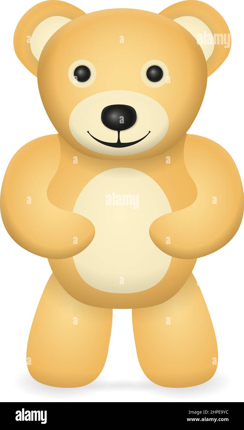 Teddy bear on a white background. Vector illustration Stock Vector ...