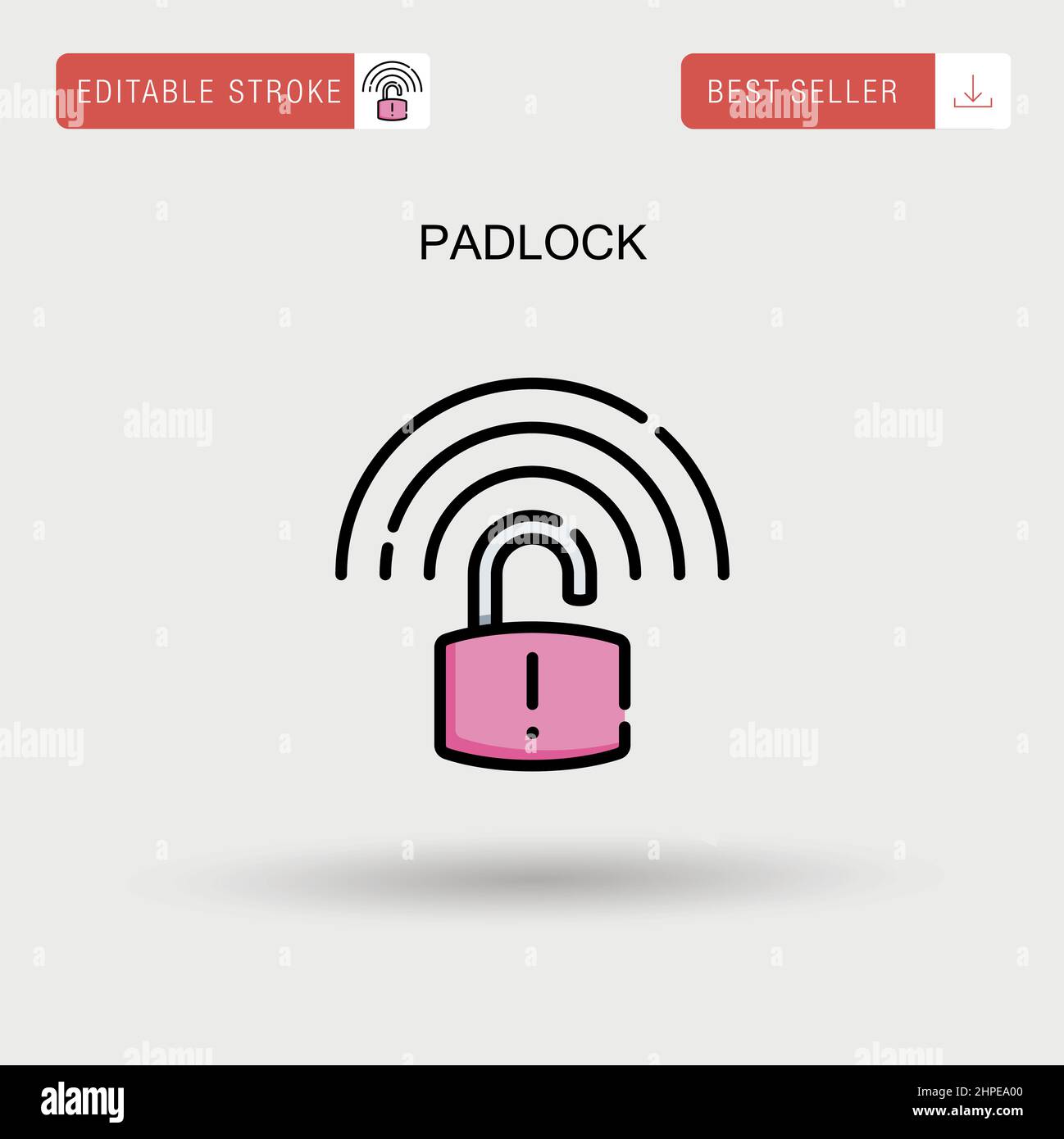 Padlock Simple vector icon Stock Vector Image & Art - Alamy