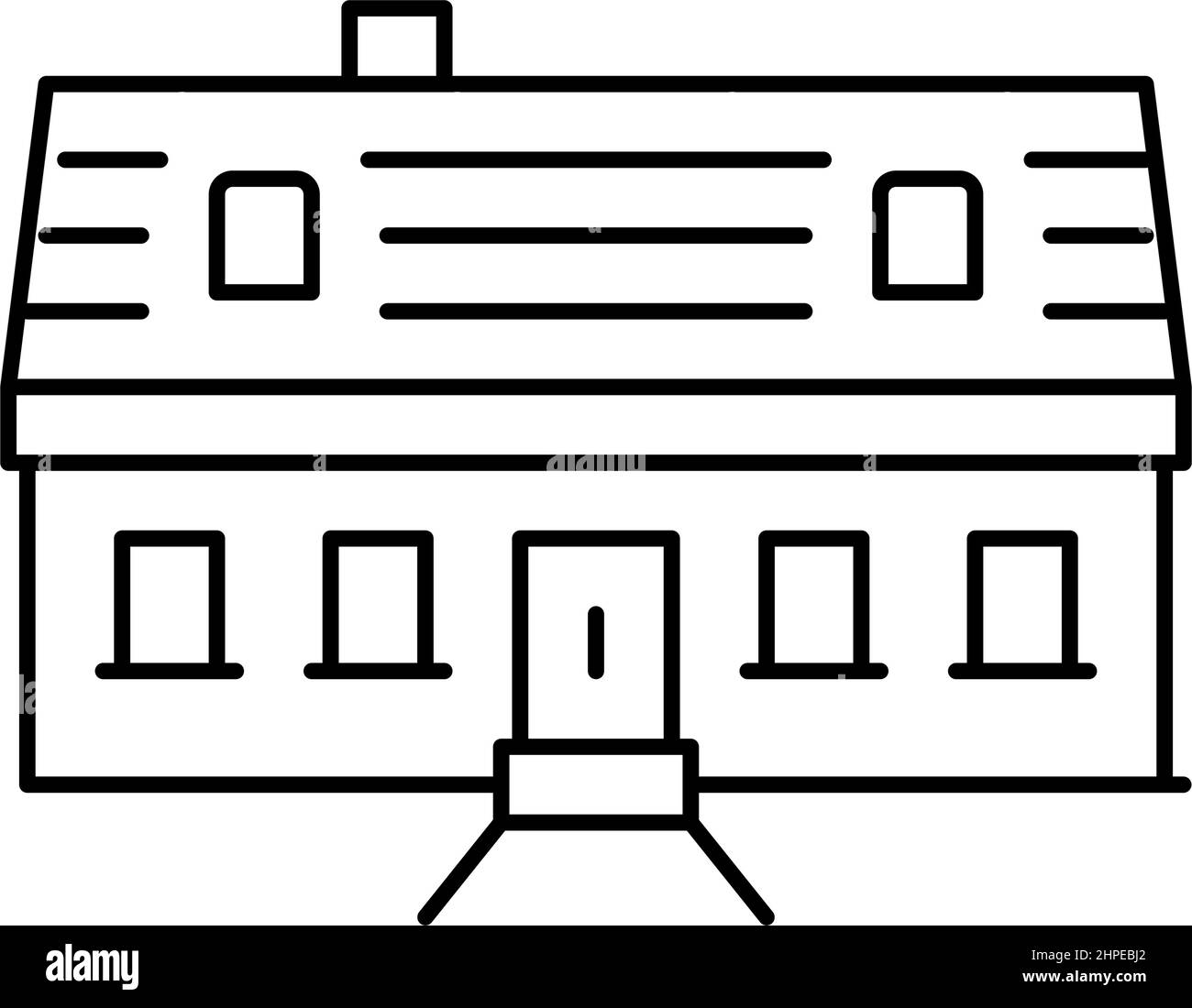 cape cod house line icon vector illustration Stock Vector Image & Art