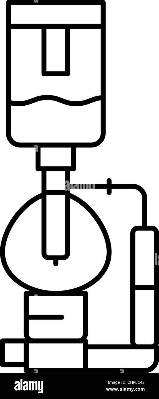 aeropress coffee equipment line icon vector illustration Stock Vector ...