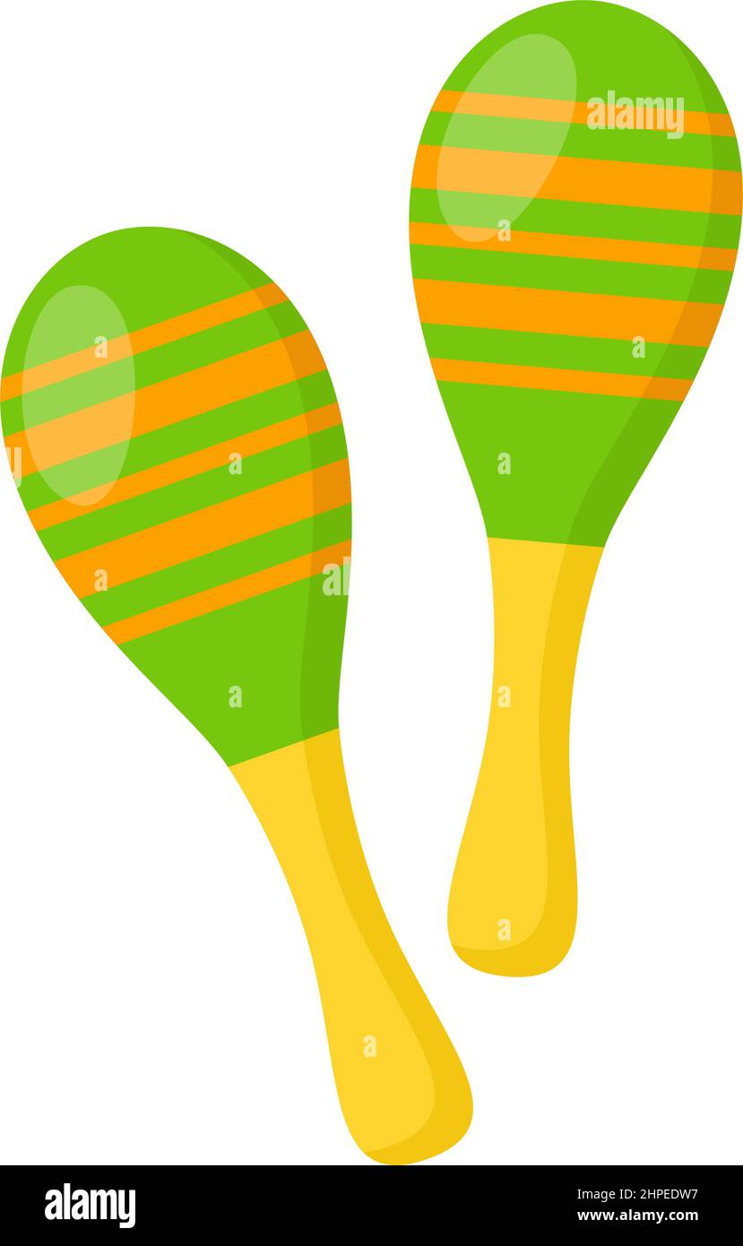 Kid toy maracas, vector illustration Stock Vector