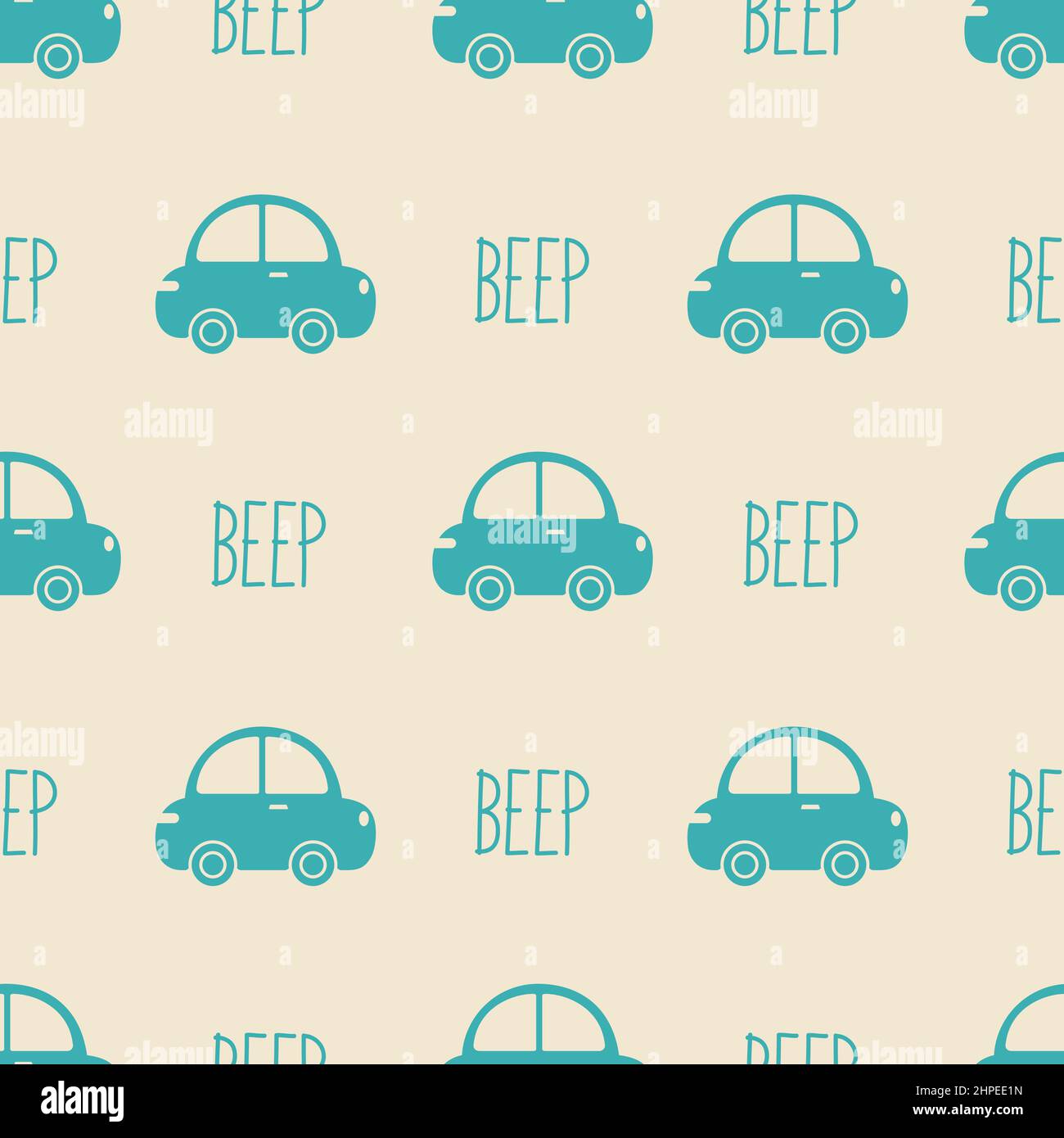 Seamless pattern with cars, vector illustration Stock Vector