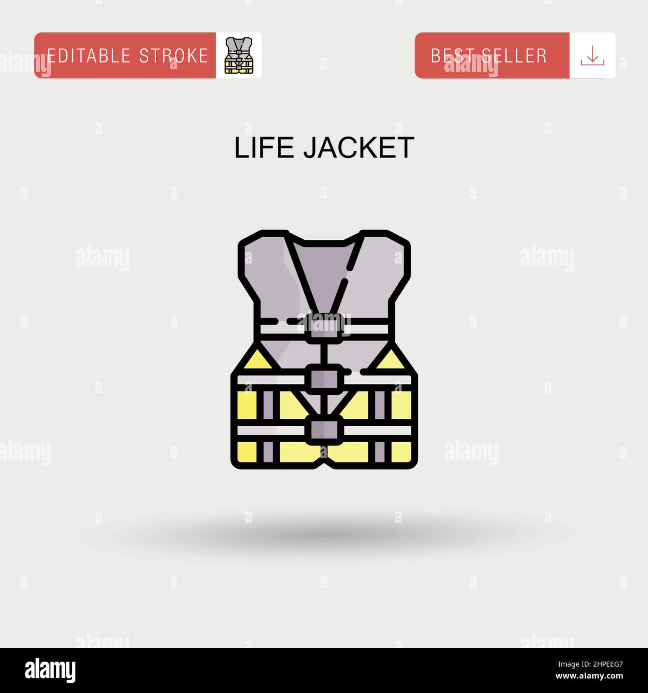 Life jacket Simple vector icon Stock Vector Image & Art - Alamy