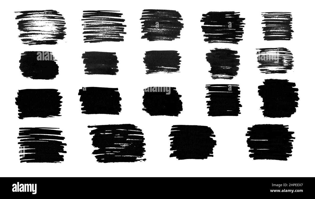 Strokes. Grunge design elements. Rectangular text boxes, speech bubbles.Distress messy texture banners. Stock Vector
