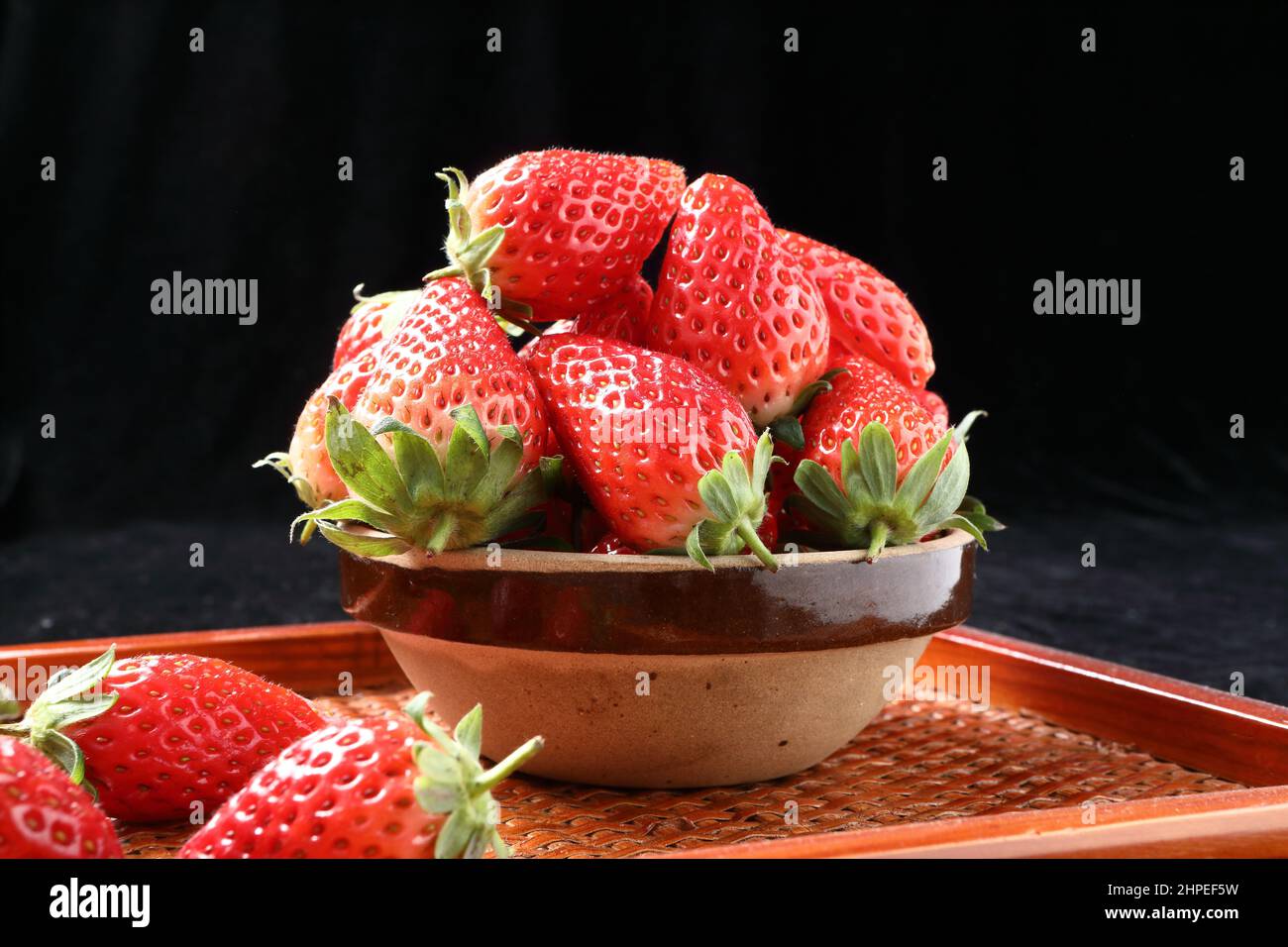 Strawberries shot in the studio Stock Photo Alamy