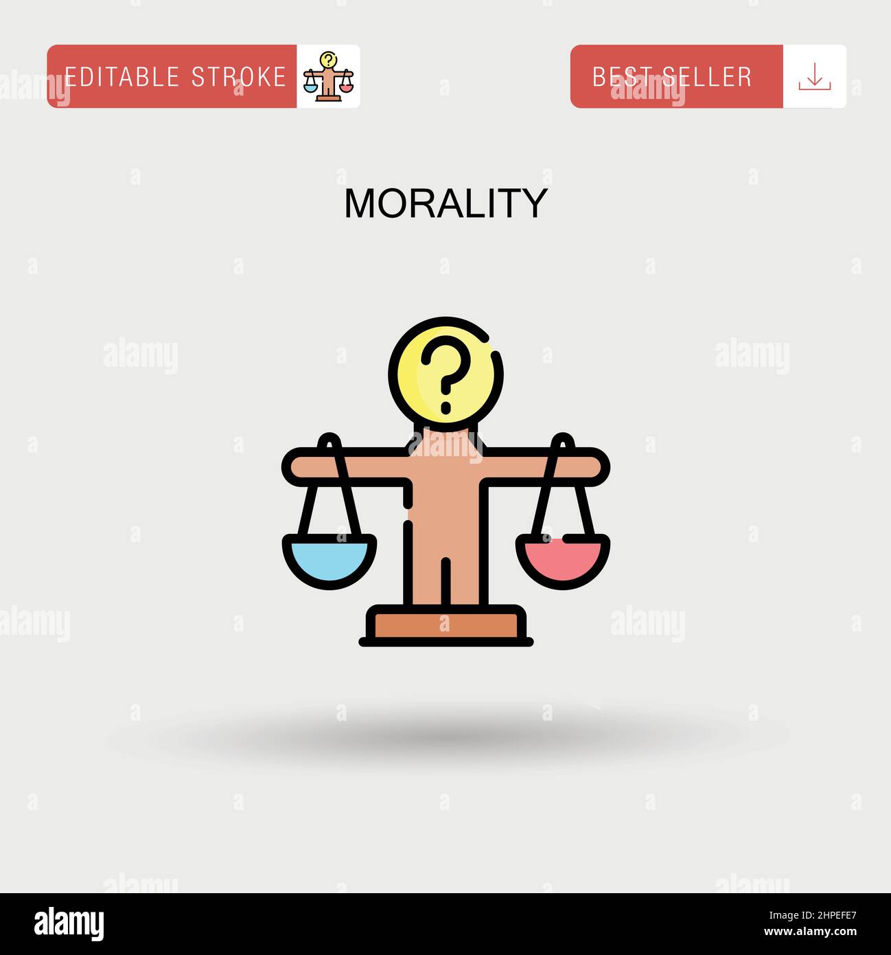 Morality Simple vector icon. Stock Vector