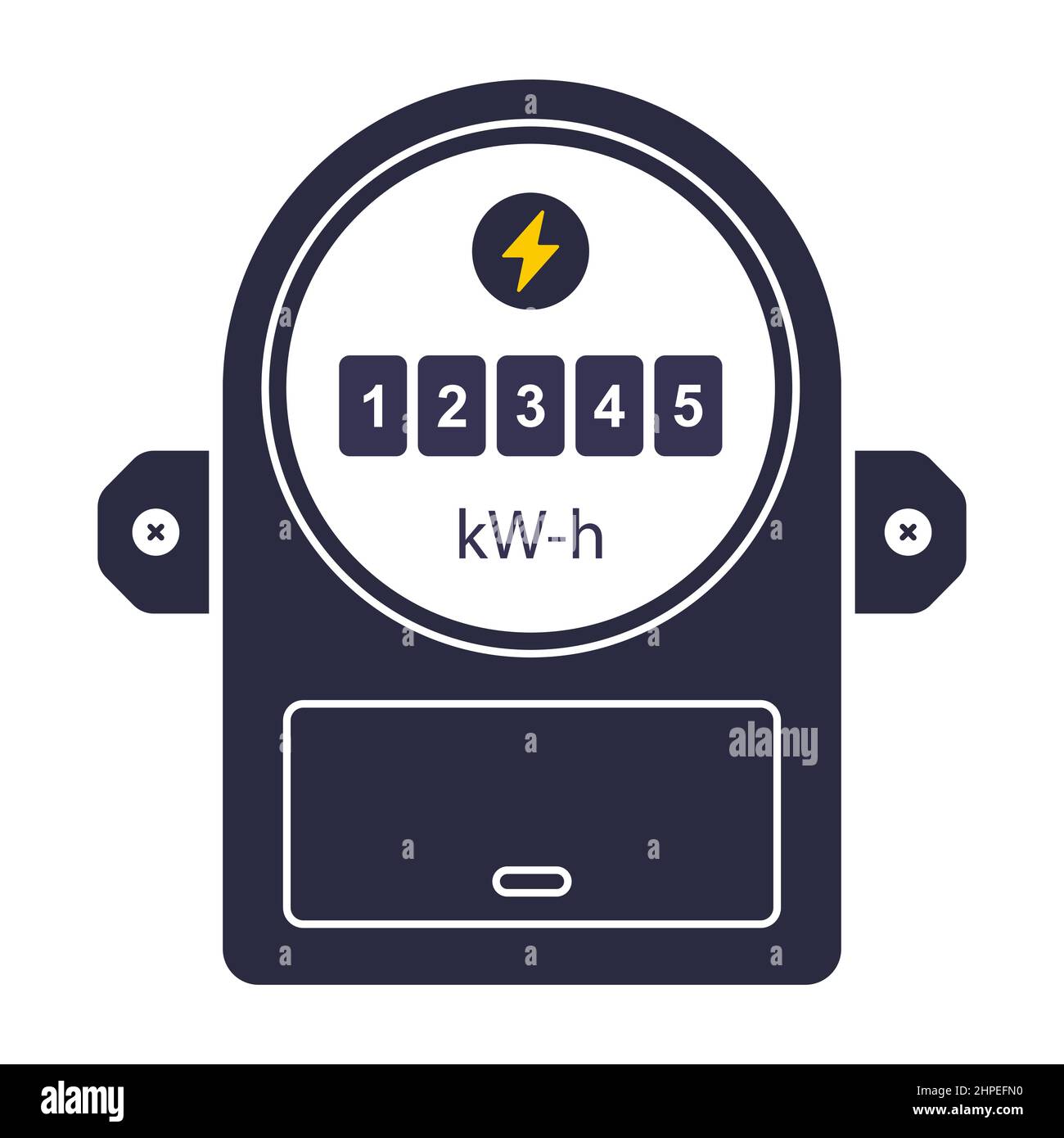 device icon for measuring electricity consumption. flat vector illustration Stock Vector