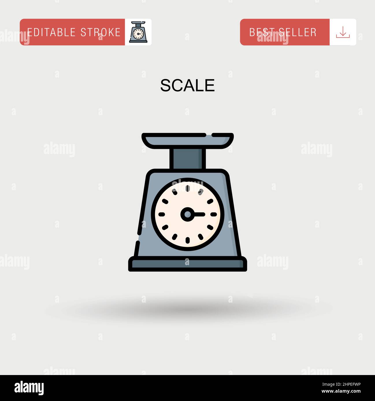 Scale Simple vector icon. Stock Vector