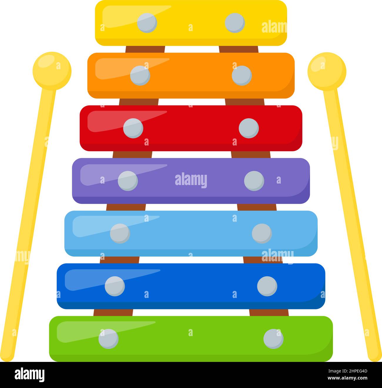 Kid toy xylophone, vector illustration Stock Vector