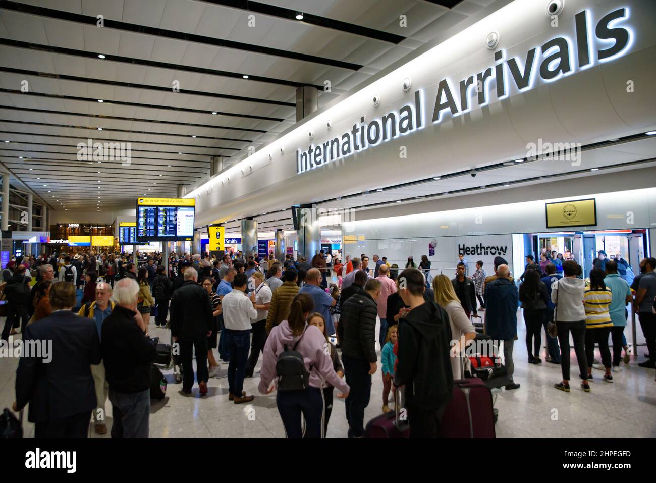 International arrivals of Heathrow Airport in London, England Stock Photo