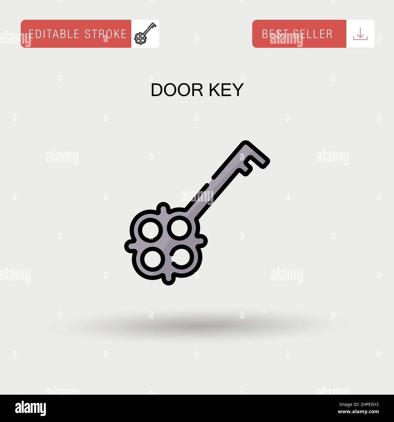 Door key Simple vector icon Stock Vector Image & Art Alamy