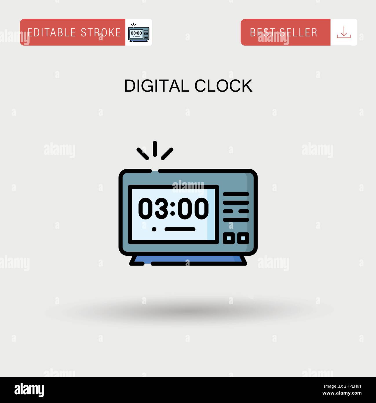 Digital clock Simple vector icon Stock Vector Image & Art Alamy